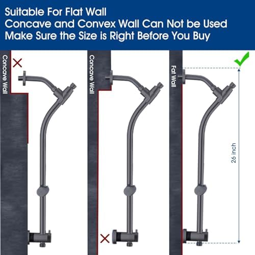 High Pressure Shower Head with Handheld and Slide Bar Combo - Matte Black