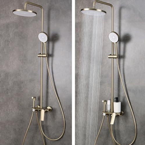 Brushed Gold Handheld Shower Head Set with 150cm Hose