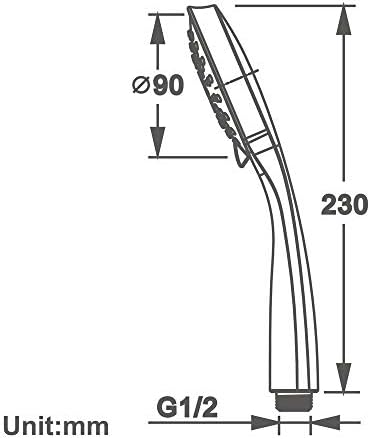 Uwerfm High Pressure Handheld Showerhead with 5 Spray Modes