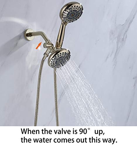 G Promise High Pressure Dual Shower Head Combo with 72 Inch Hose
