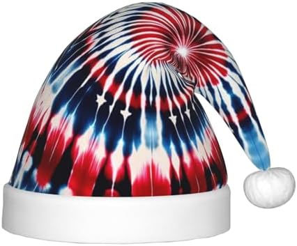 Augenstern Christmas Hat Blue Red Tie Dye Santa Hat Unisex