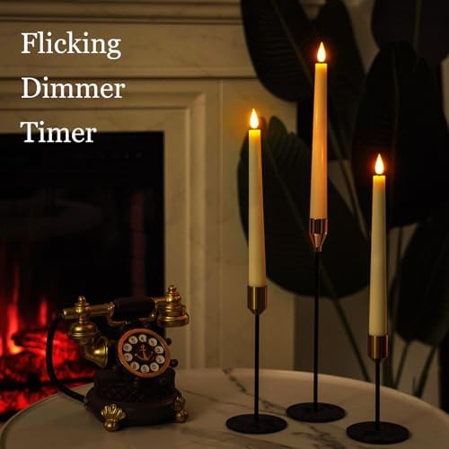 Homemory 6 Pcs Flameless Taper Candles with Remote Control