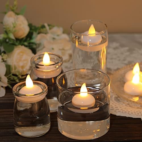 12 Pack Waterproof Flameless Floating Tealights with Batteries