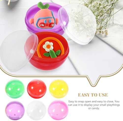 IMIKEYA 50pcs Clear Fillable Gumball Machine Capsules