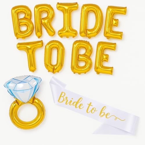 Gold Bride To Be Balloons Set - 32 Inch