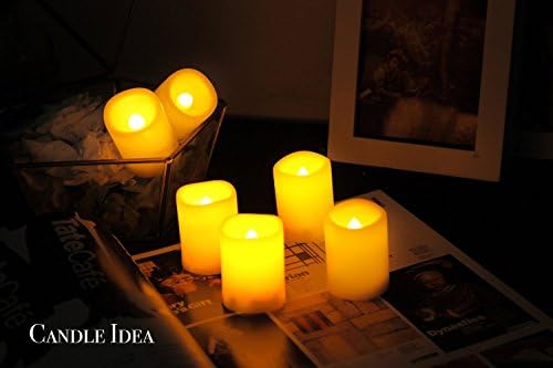 Flameless LED Votive Candles with Timer for Halloween Decorations