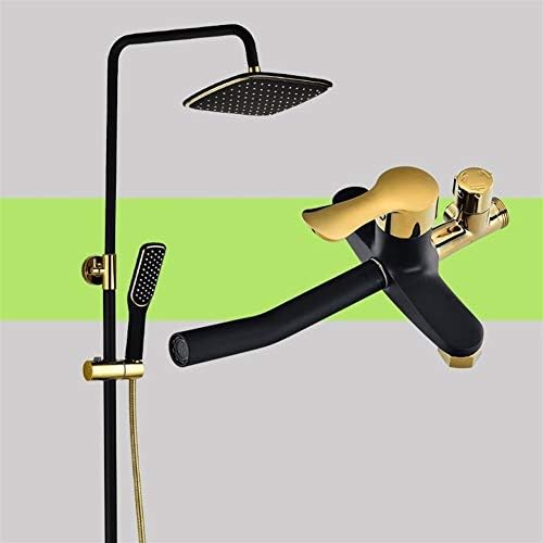 Durable Black Gold Handheld Shower Head with Rain Function