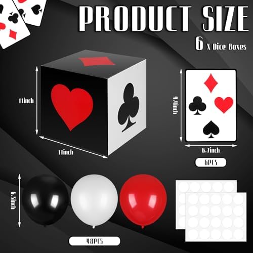 60 Pcs Casino Themed Party Decorations Set