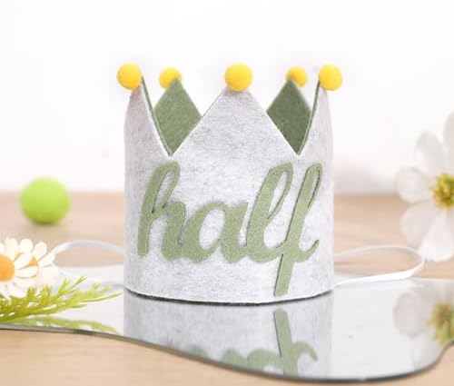 Half Birthday Crown for Baby 6 Months Celebration