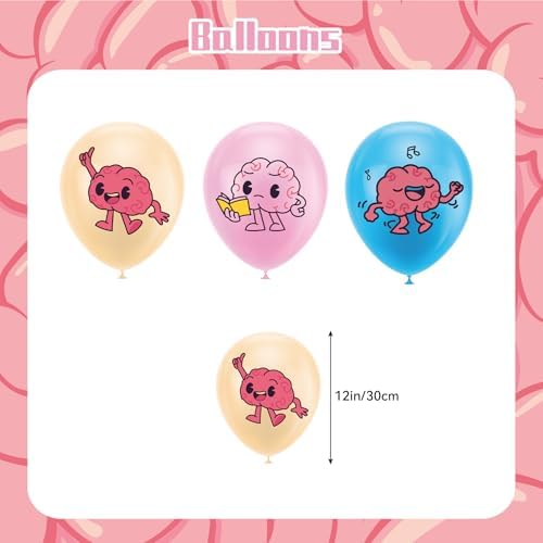 Brain Party Decorations with Balloons and Banners