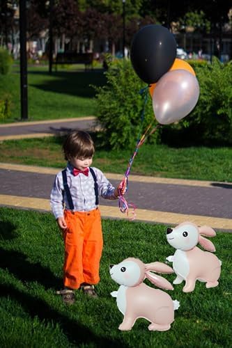 Pink Bunny Foil Balloons 2Pcs Jungle Themed Decorations