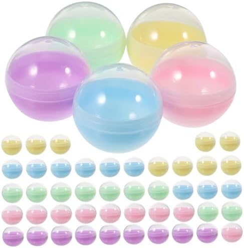 BESTonZON 50Pcs Fillable Round Capsules Multi Purpose Party Favors