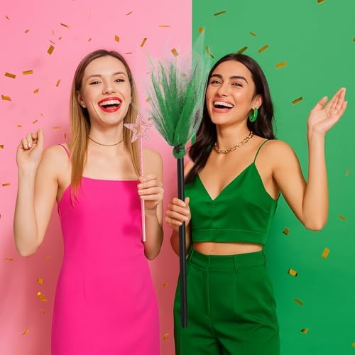 Halloween Witches Broom and Wand Set for Costume Parties