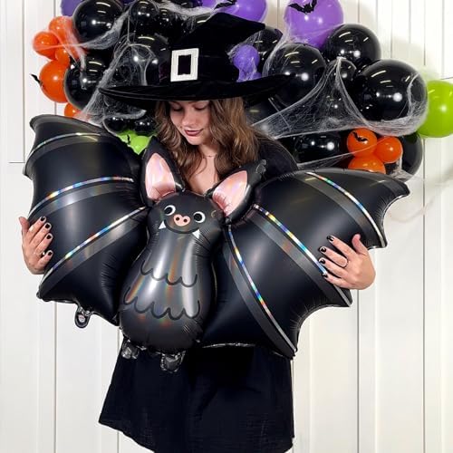 House of Party Foil Balloons with Balloons Bat and Pumpkin
