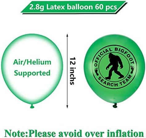 Gejoy 60 Piece Bigfoot Birthday Balloons Party Decorations