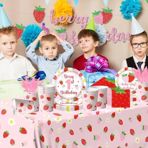 Berry First Birthday Decor Set for 20 Guests
