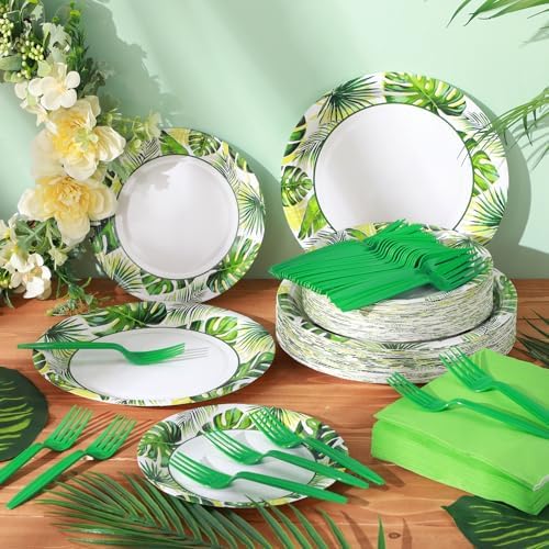 Havawish 240 Pcs Summer Party Paper Tableware Set