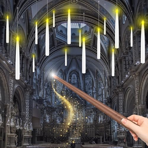 Halloween Decor Floating Candles with Wand Remote