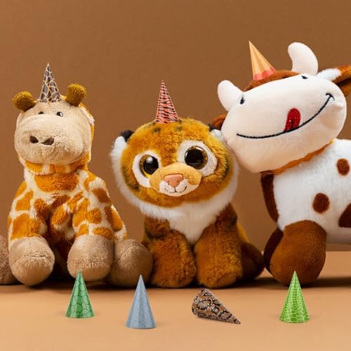 Hooqict 10 PCS Animal Party Hats for Kids and Pets
