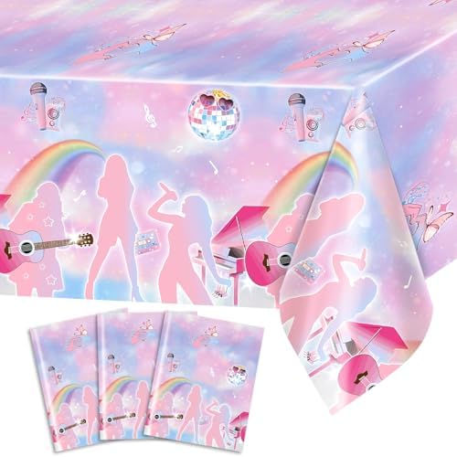 Avezano 3 Pcs Music Birthday Tablecloths