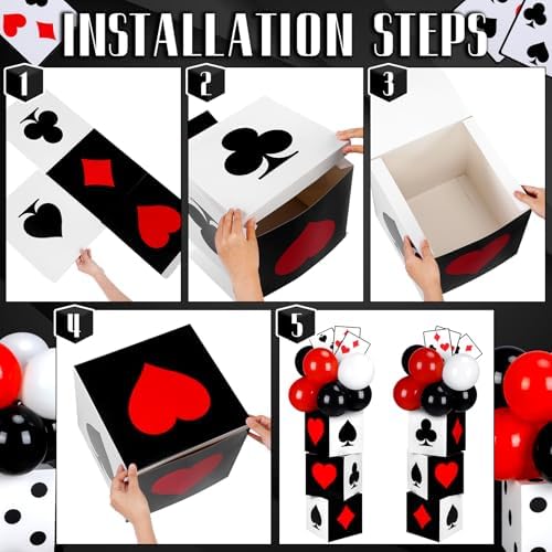 60 Pcs Casino Themed Party Decorations Set