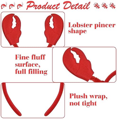 Mototo Crab Lobster Headbands for Cosplay and Parties