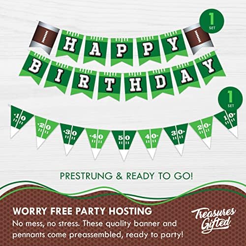 Treasures Gifted Football Party Decorations Set 24 Guests
