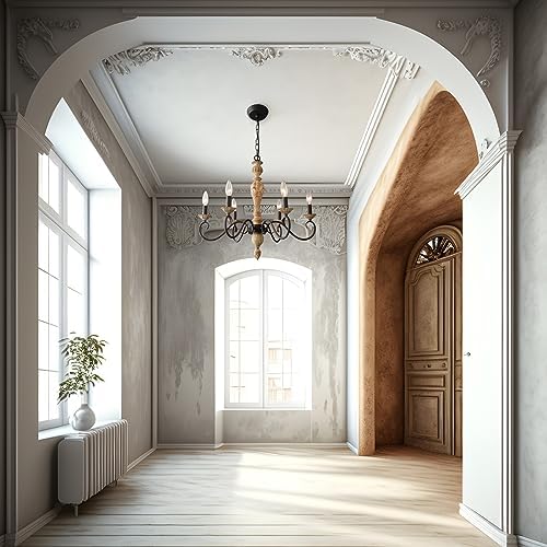 Rustic French Country 6-Light Chandelier