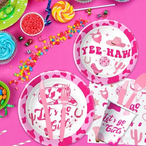 Cowgirl Theme Party Tableware Set for 24 Guests