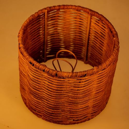 6 Piece Clip On Chandelier Shades Rattan Lamp Shades