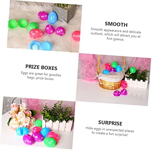 Toyvian 48Pcs Easter Eggs Fillable Plaything