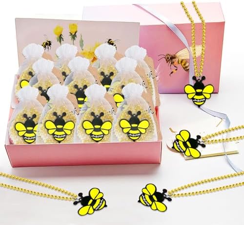 24 Pack Bee Necklace Party Favors for Mommy To Be