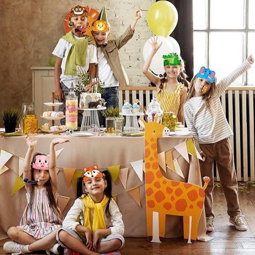 80UncleKimby 36PCS Jungle Animal Crowns Craft Kit