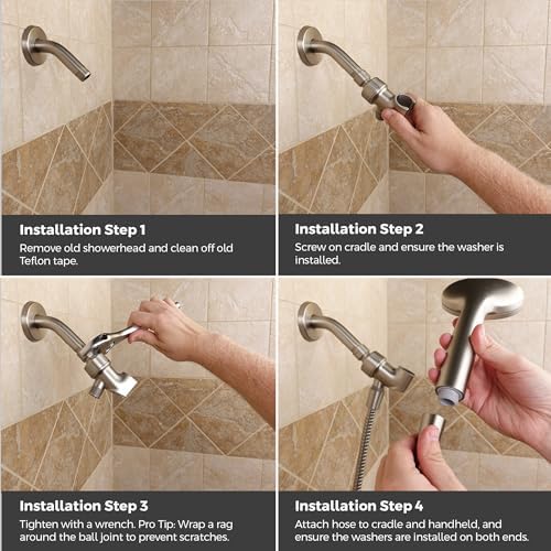 Pfister HydroFuse Handheld Shower Head with 6 Functions and 175 GPM Flow Rate
