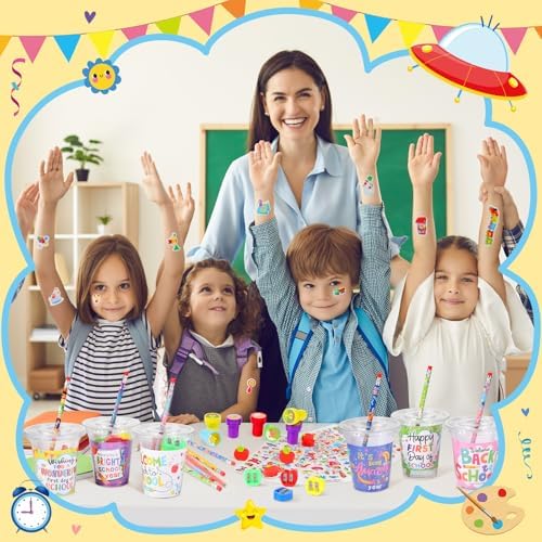 210 Pcs Back to School Stationery Party Favor Set