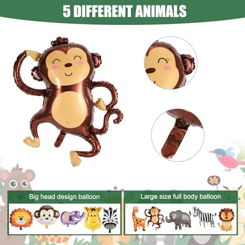 10pcs Jungle Safari Animal Balloons for Parties