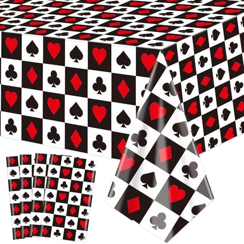 4Pcs Casino Tablecloths Poker Table Cover 51x106 Inch