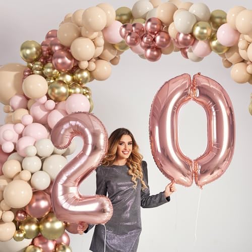 133 Pcs Rose Gold Balloon Garland Kit