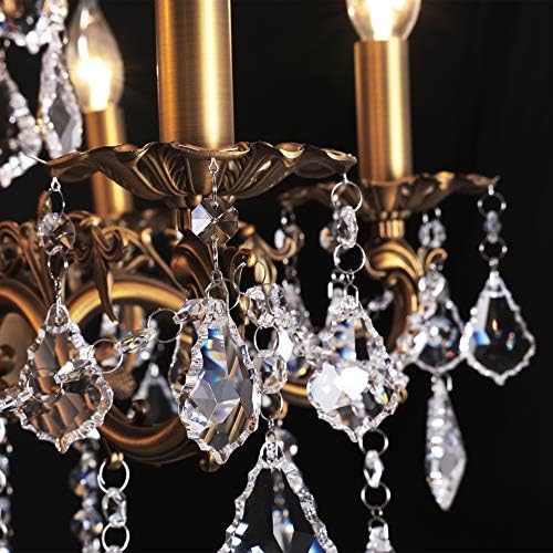 Crystal Chandeliers 6 Light Dimmable Ceiling Light