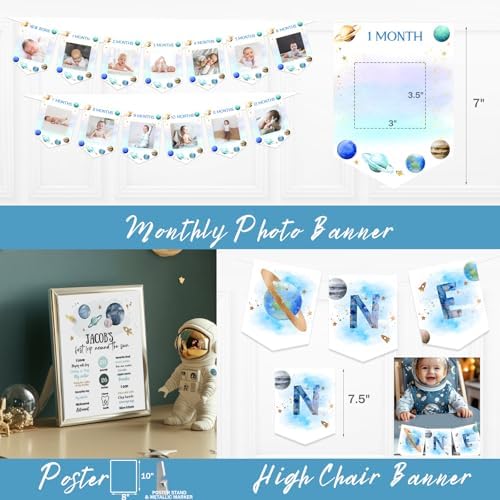 First Trip Around the Sun Birthday Decorations 125 pcs