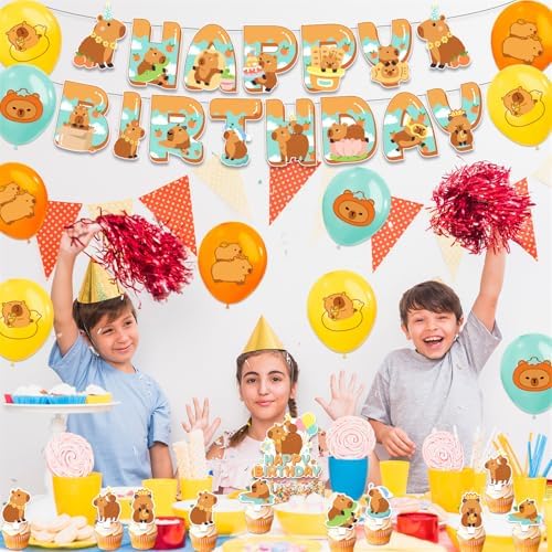Capybara Party Decorations Set for Kids and Adults