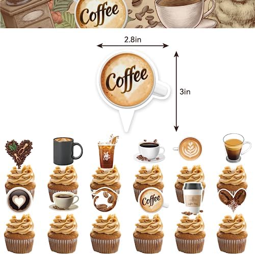 Coffee Themed Birthday Decorations Set