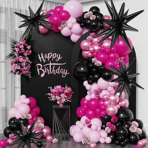 8 Pcs Black Star Balloons for Party Decorations