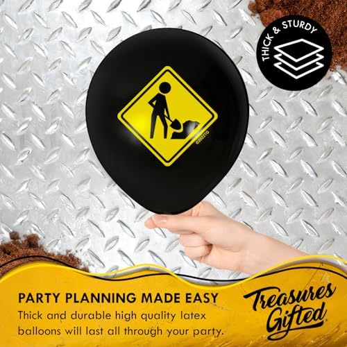 Treasures Gifted Construction Balloons 24 Pack 12 Inch