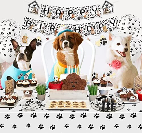 81Pcs Dog Party Supplies Set for 20 Guests