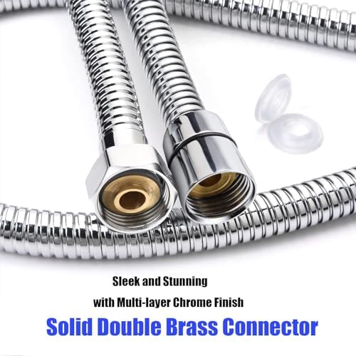 Bellearly Chrome Handheld Shower Head with Hose and Holder