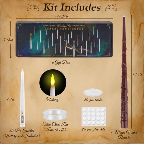 Homemory 20PCS Floating Candles with Remote Wand