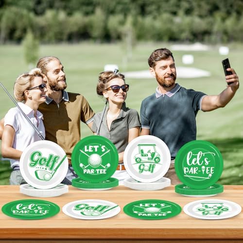 48Pcs Golf Themed Paper Plates for Birthday Parties