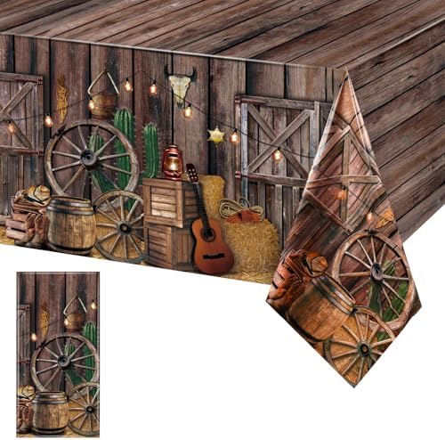 Tiamon Western Cowboy Party Tablecloth 1 Pcs