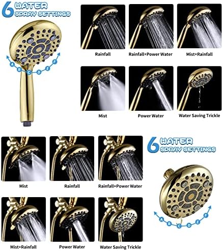 G Promise High Pressure Dual Shower Head Combo with 72 Inch Hose